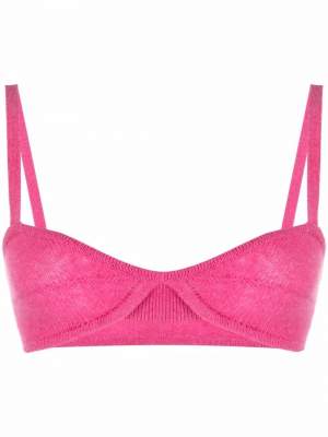 Knitted Bra Top Pink