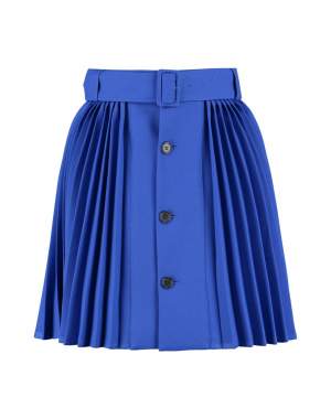 Pleated Belted Mini Blue