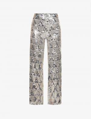 High Rise Sequin Trousers