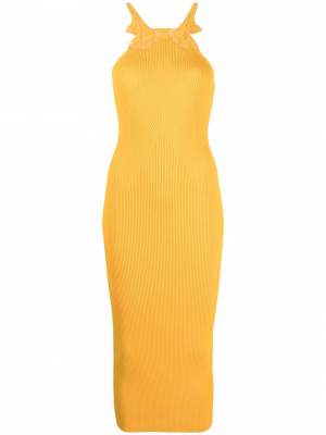 Bodycon Midi Dress Yellow