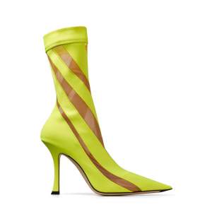 Sheer Cut Out Boots Neon