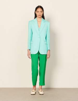 Tailored Oversized Blazer Blue
