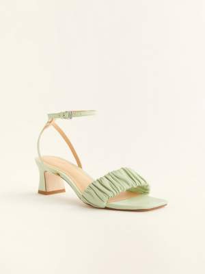 Short Strappy Heels Green