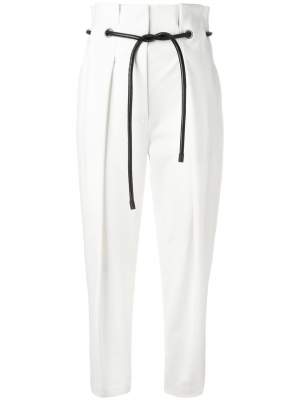 Pleated White Trousers
