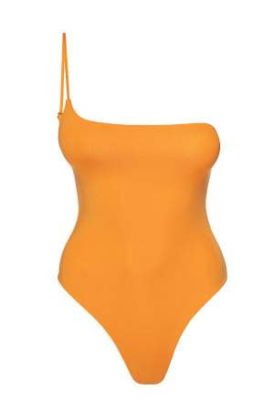 One Shoulder Swimsuit Orange